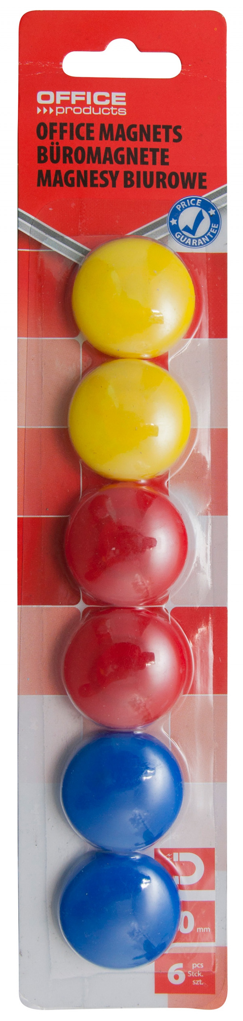 Магніт для дошки комплект 6шт 30 мм, OFFICE PRODUCTS 20132319-99